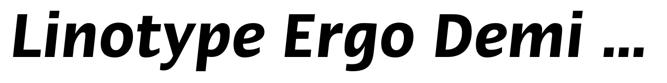 Linotype Ergo Demi Bold Condensed Italic